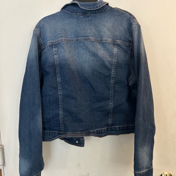 Vintage America XL Stretchy Denim Jean Jacket - Picture 3 of 7
